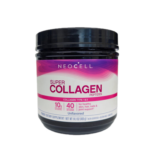 NeoCell Super Collagen Peptides — Colágeno Tipo 1 y 3, Sin Sabor, 400g (40 porciones)