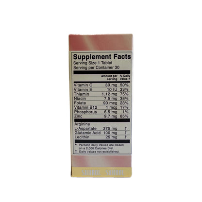 Multivitamínico con Vitamina E, Zinc y Aminoácidos para Mujer – 30 Tabletas