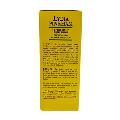 Lydia Pinkham – Suplemento Herbario Líquido con 7 Hierbas – Apoyo Nutricional – 8 fl oz (236 mL)