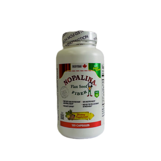 Nopalina Flax Seed Fiber — Fibra de Linaza Canadiense con Nopal (120 cápsulas)