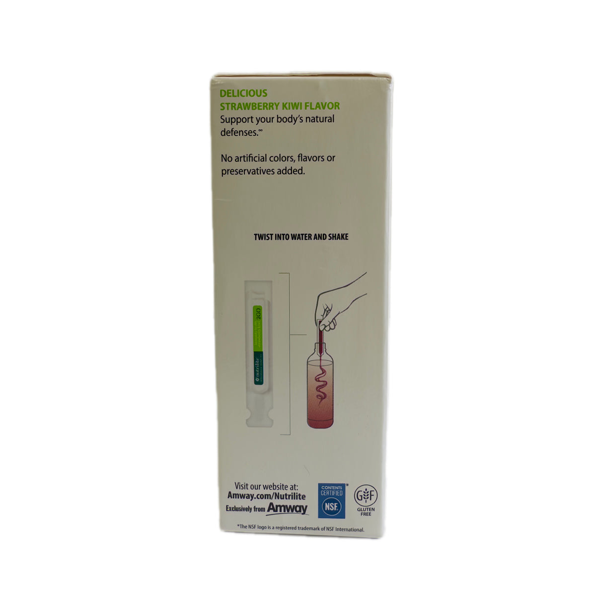 Nutrilite Twist Tubes 2GO — Salud Inmunológica, sabor Strawberry Kiwi