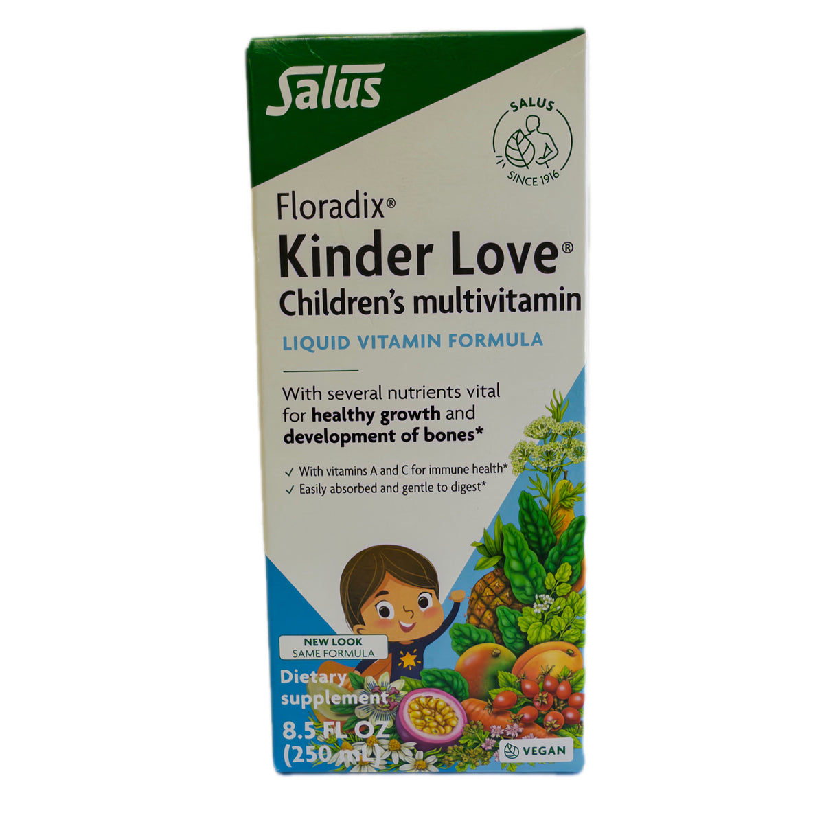 Multivitamínico Líquido para Niños con Calcio, Vitamina D y Extractos de Frutas y Hierbas – Fórmula Vegana, 8.5 fl oz (250 mL)