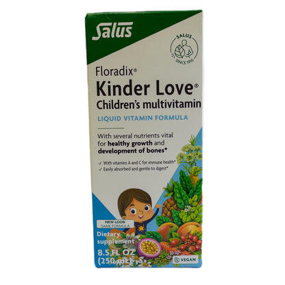 Multivitamínico Líquido para Niños con Calcio, Vitamina D y Extractos de Frutas y Hierbas – Fórmula Vegana, 8.5 fl oz (250 mL)