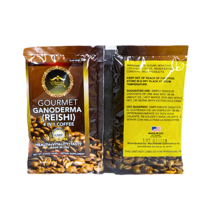 Gourmet Ganoderma (Reishi) 4 en 1 — Café Soluble, 15 sobres de 18.2g