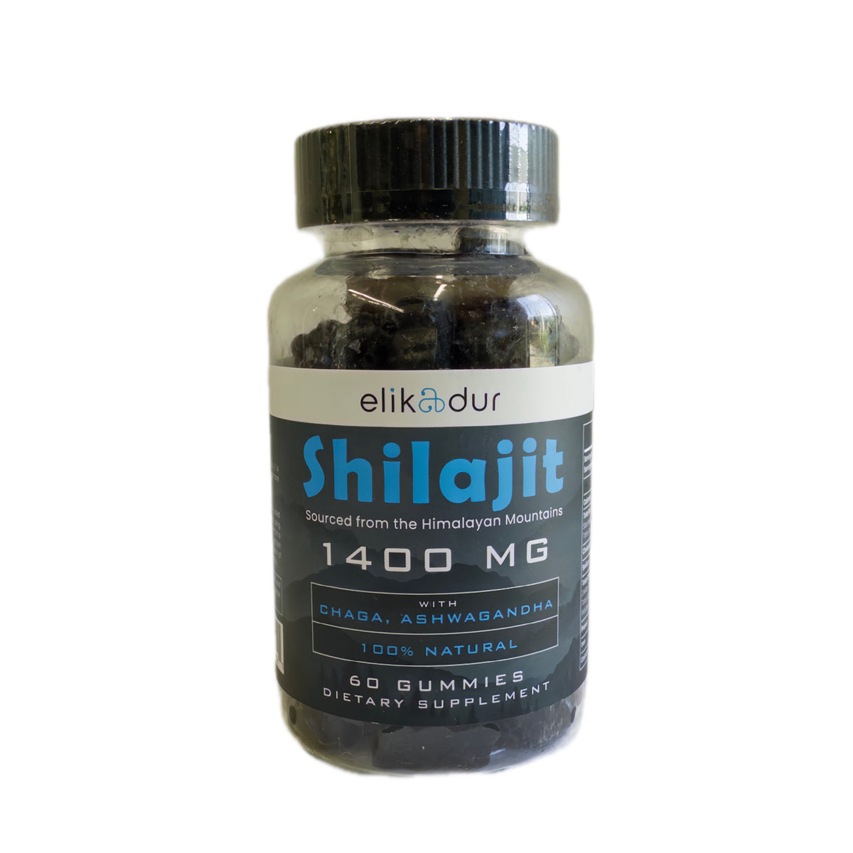 Shilajit 1400 mg con Chaga y Ashwagandha – 60 Gomitas