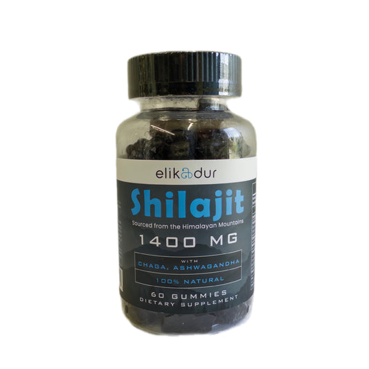 Shilajit 1400 mg con Chaga y Ashwagandha – 60 Gomitas