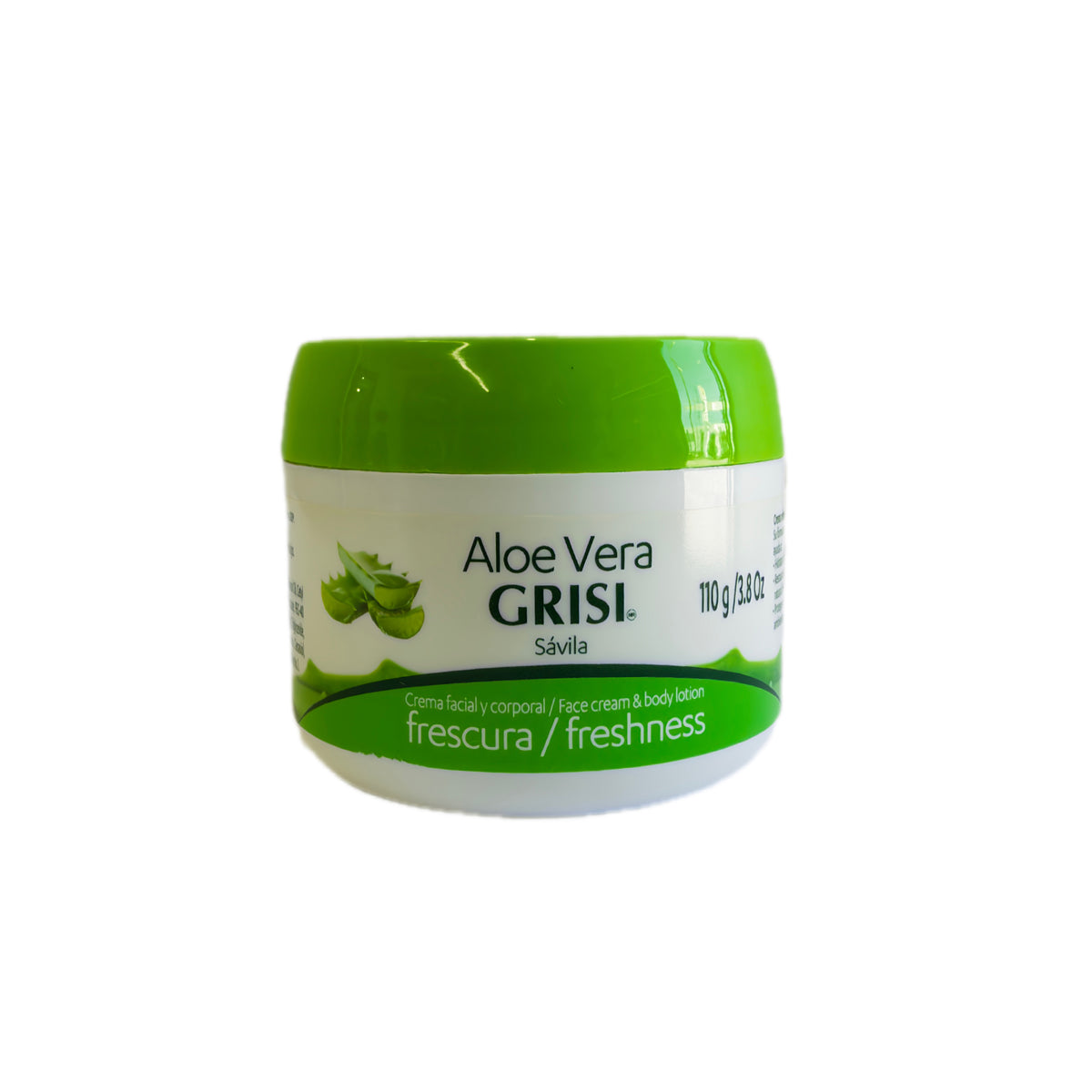 Crema facial y corporal con aloe vera para rostro y cuerpo – Tarro 3.8 oz (110 g)