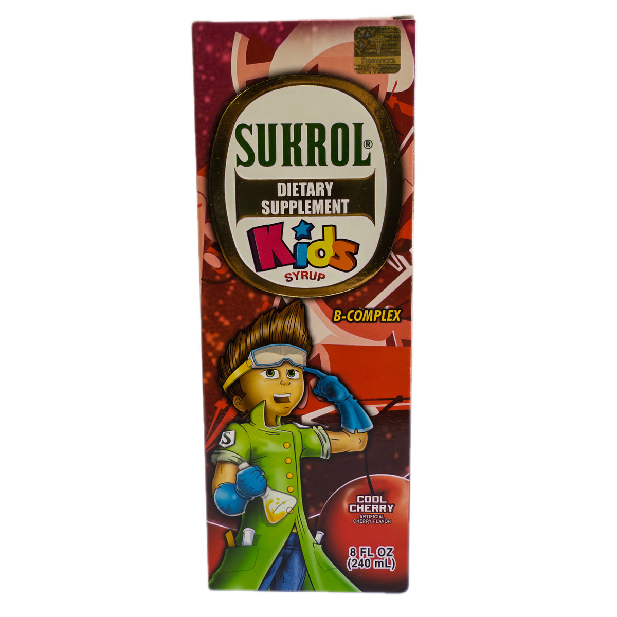 Jarabe Multivitamínico con Complejo B para Niños de 7 a 12 Años – Sabor Cereza, 8 fl oz (240 mL)