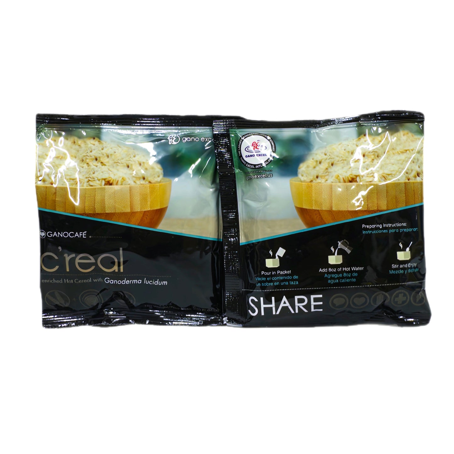 GanoCafé C'real — Cereal Caliente Enriquecido con Ganoderma Lucidum, 15 sobres de 30g