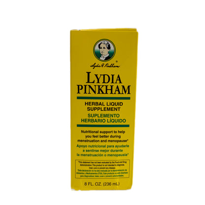 Lydia Pinkham – Suplemento Herbario Líquido con 7 Hierbas – Apoyo Nutricional – 8 fl oz (236 mL)