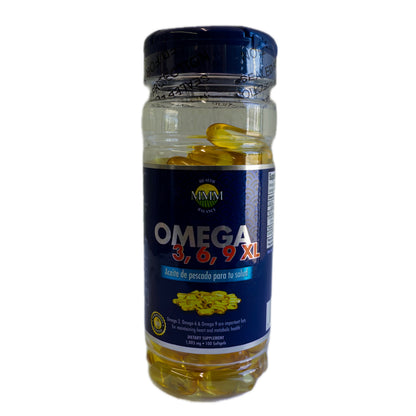 Omega 3, 6 y 9 con Aceite de Pescado, Linaza y Prímula – 100 Cápsulas Blandas
