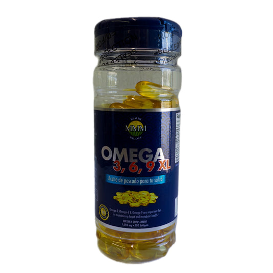 Omega 3, 6 y 9 con Aceite de Pescado, Linaza y Prímula – 100 Cápsulas Blandas