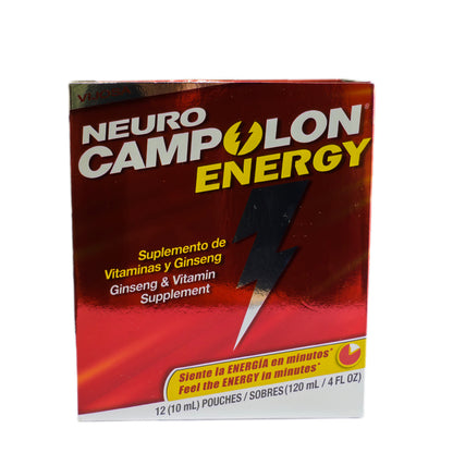 Complejo de Vitaminas B con Ginseng Americano, Asiático y Eleuthero – 12 Sobres Líquidos de 10 mL
