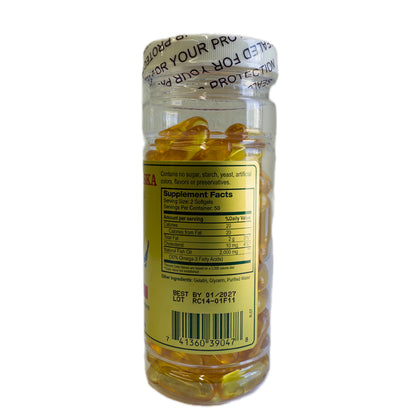 Aceite de Pescado de Aguas Profundas Omega-3 – 1,000 mg, 100 Cápsulas Blandas