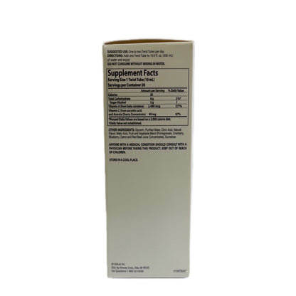 Nutrilite Twist Tubes 2GO — Salud Antioxidante, sabor Mango Citrus