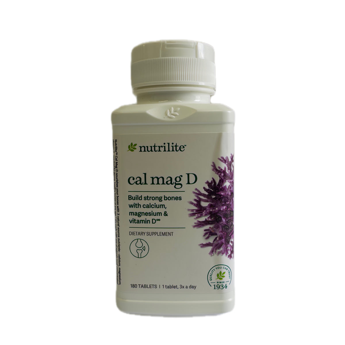 Nutrilite Cal Mag D — Calcio, Magnesio y Vitamina D, 180 tabletas