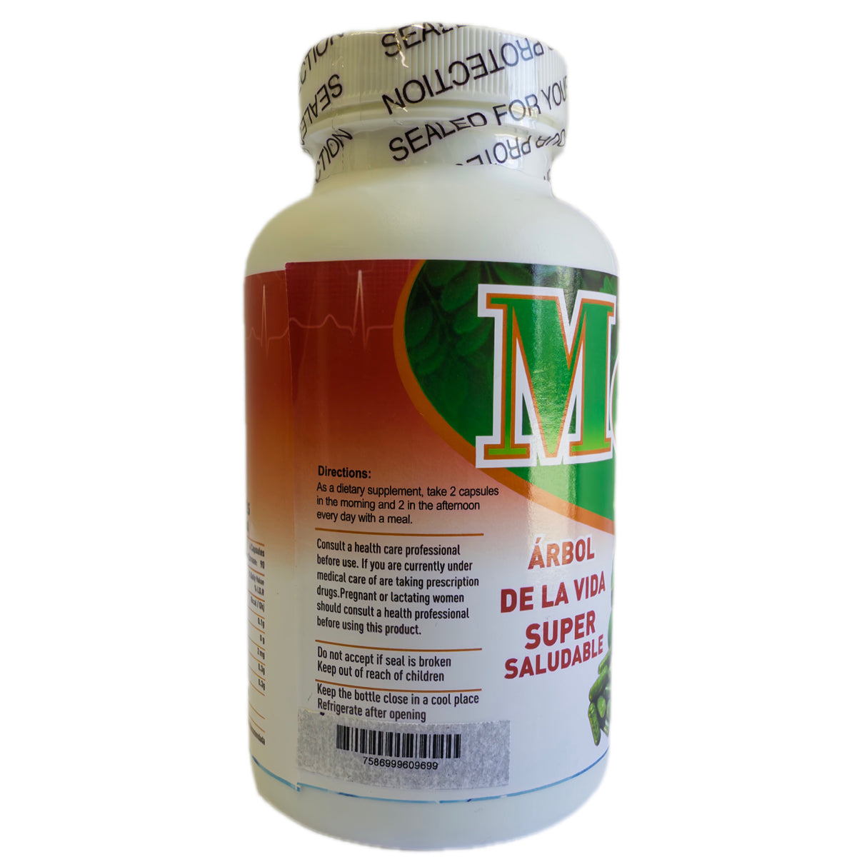 Moringa Oleifera en Cápsulas – Polvo de Hoja 100% Natural – Suplemento Dietético – 90 Cápsulas