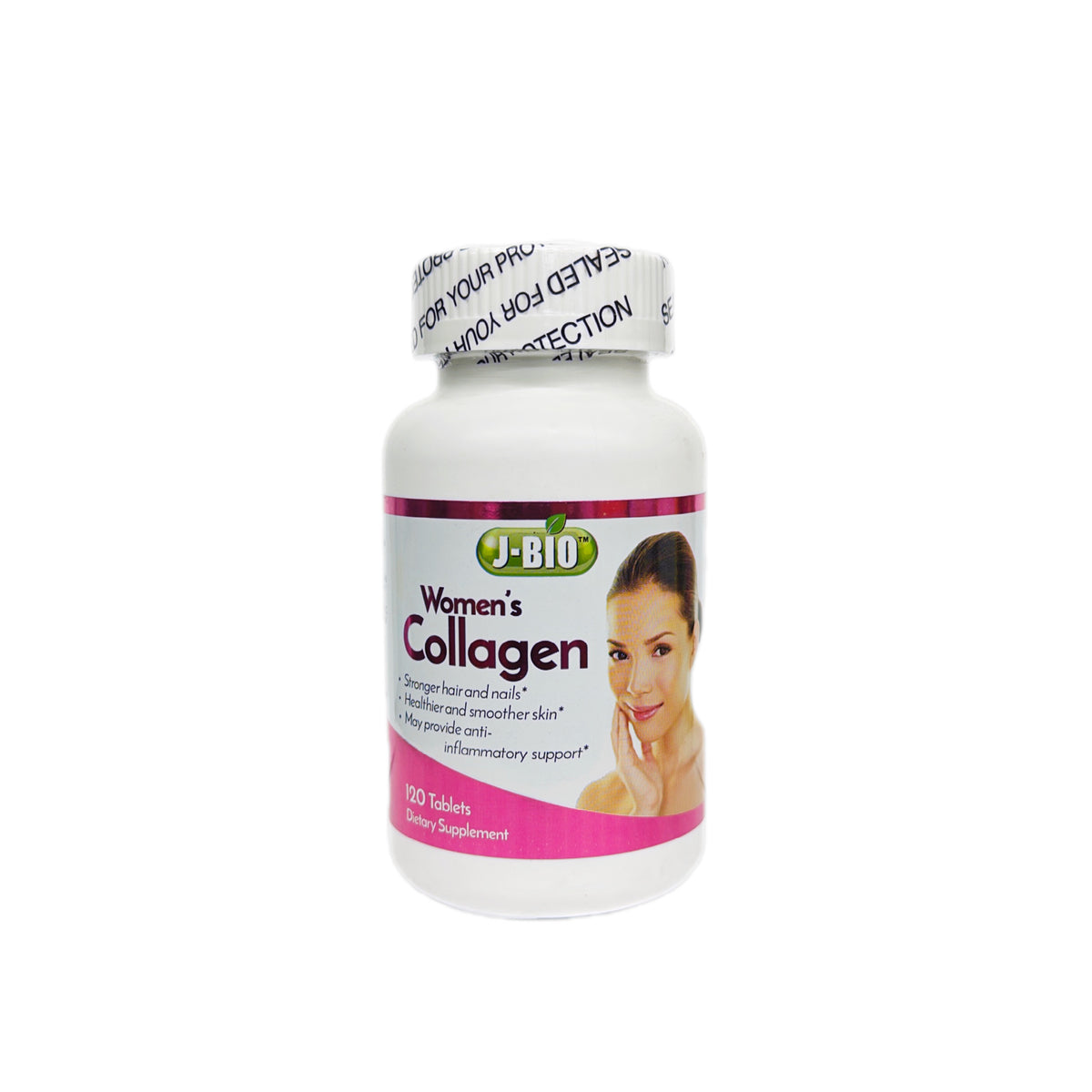 J-BIO Women's Collagen — Multivitamínico con Colágeno, 120 tabletas