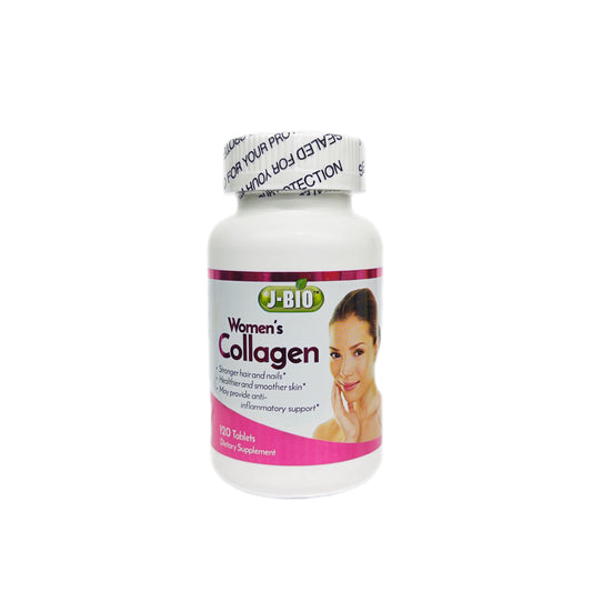 J-BIO Women's Collagen — Multivitamínico con Colágeno, 120 tabletas