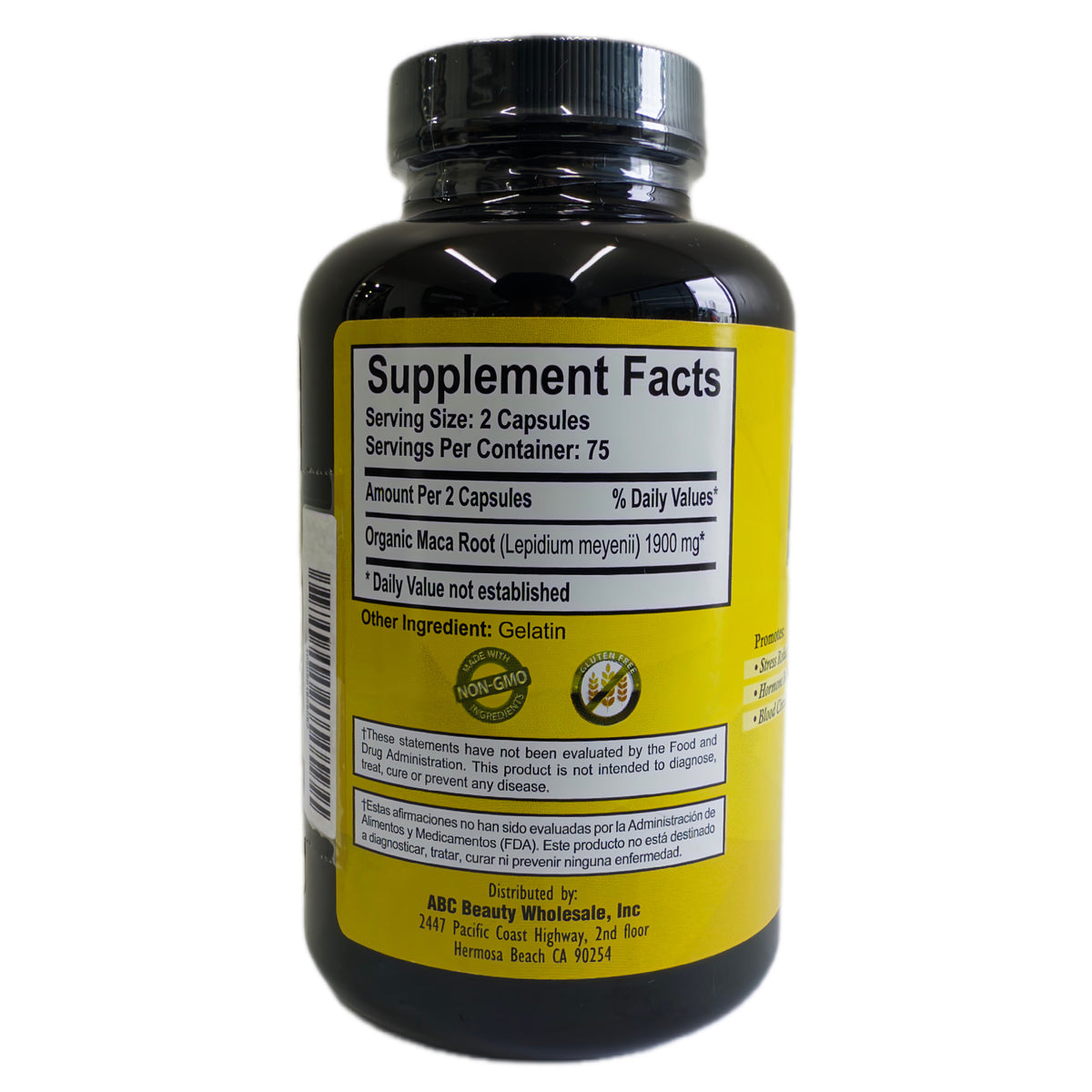 Maca Mixta (Roja, Negra y Amarilla) — 150 Cápsulas | 950 mg por Cápsula