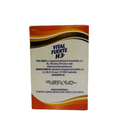 Vital Fuerte H3 EF – Multivitamínico en Softgels con Vitaminas y Minerales – 100 Cápsulas