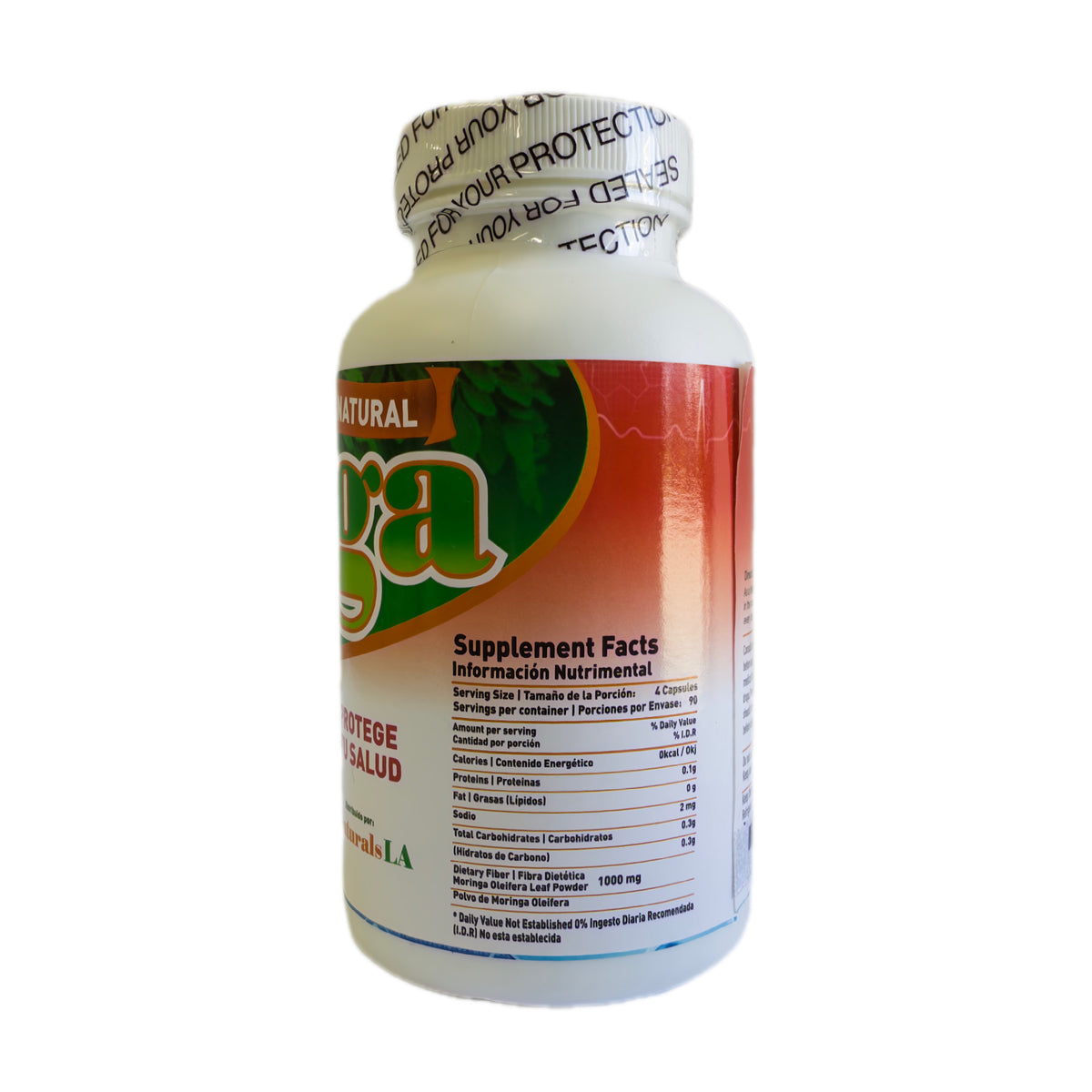 Moringa Oleifera en Cápsulas – Polvo de Hoja 100% Natural – Suplemento Dietético – 90 Cápsulas