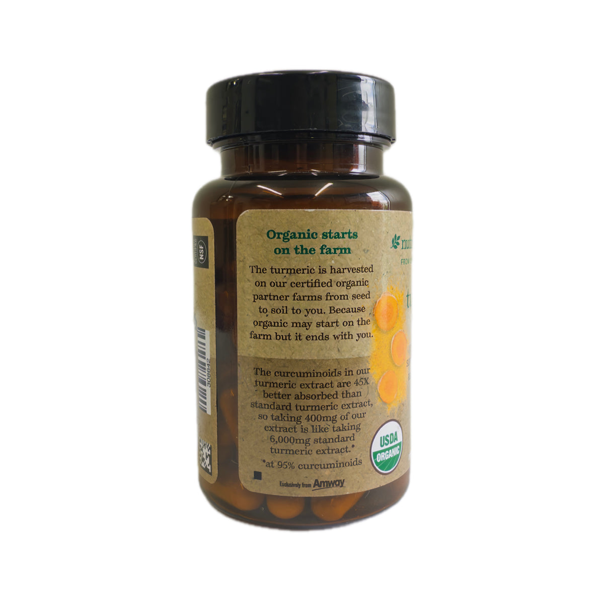 Nutrilite Organics Turmeric Capsules — Cúrcuma y Fenogreco Orgánicos, 60 cápsulas