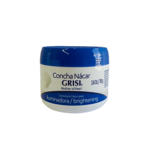 Crema facial con polvo de concha nácar y vitamina C para rostro y cuello – Tarro 3.8 oz (110 g)