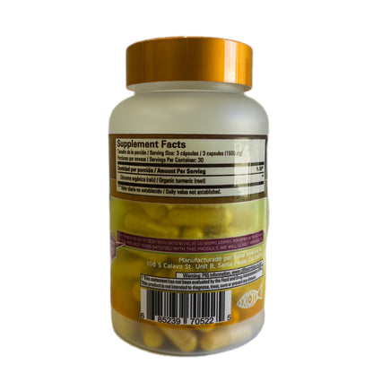 Cúrcuma Orgánica 1500 mg — El poder dorado de la naturaleza