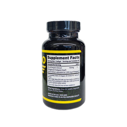 Aceite de Orégano — Suplemento Dietético, 150mg, 90 cápsulas blandas