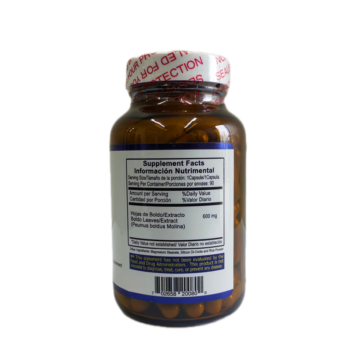 Boldo – Hojas | 600 mg | 90 cápsulas